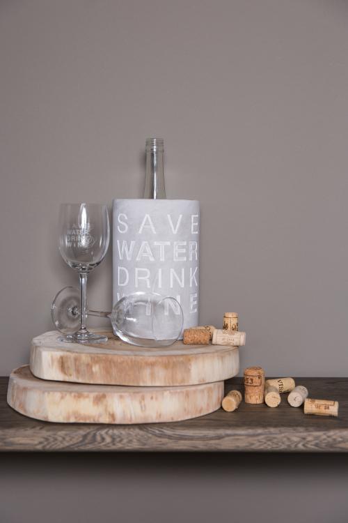 PET Vino Beton Flaschenkühler 'Save Water drink Wine, 10404