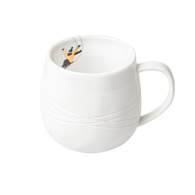 Räder Schneetag Tasse Schlittenfahren