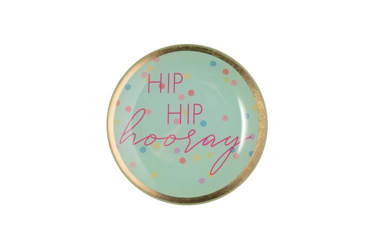 Love Plates, Glasteller, Hip Hip, rund, mint, 1053803043