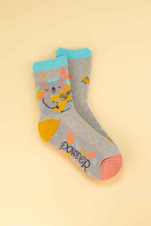 Powder Ladies Ankle Socks Musical Koala, SOC425 