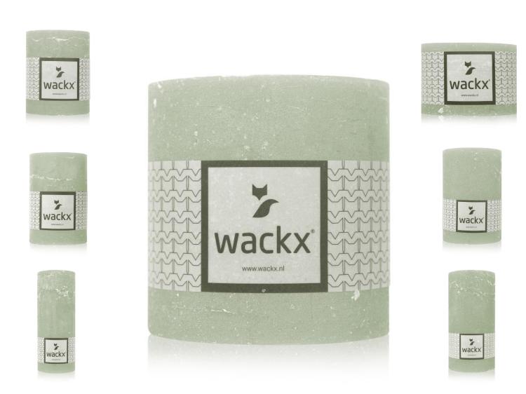 Wackx Rustic Cylinderkerzen, Khaki, diverse Größen