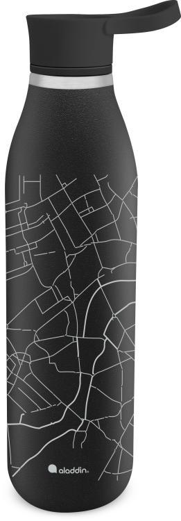 ALADDIN CityLoop recycled Trinkflasche, Lava-schwarz + Print, 10-10870-012
