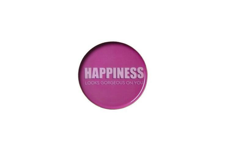 Gift Company Love Trays , Dekotablett, S, Happiness, rund, pink , 1142403013