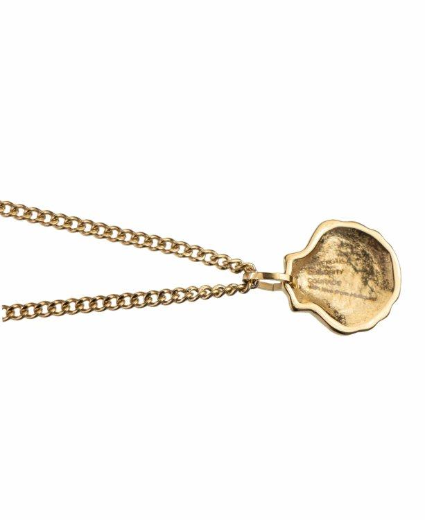 Halskette 62013 G, vergoldete Kette mit einem Anhänger, Muschel