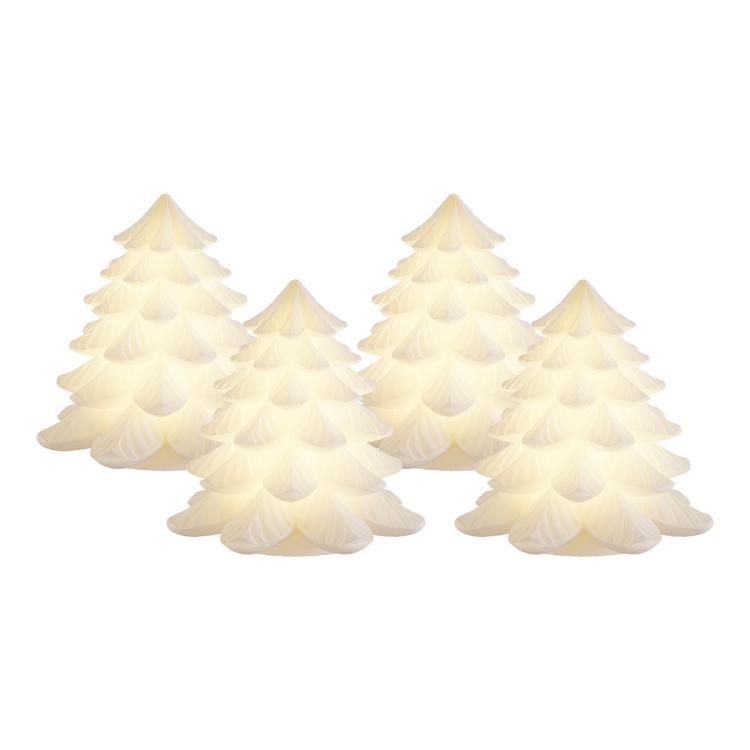 Deluxe Hvid LED Tannenbaum, 4-er Set