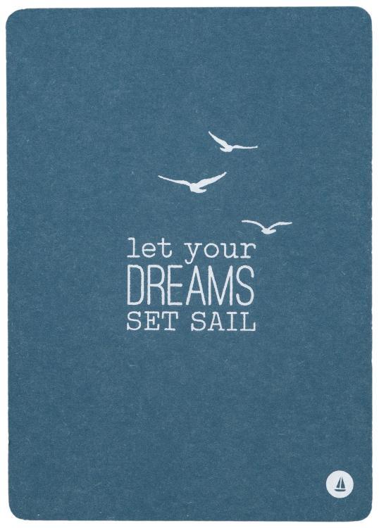 Meer als Worte Postkarte 'Let your dreams set sail', 14992