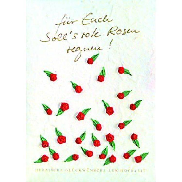Karte 'Für Euch soll es rote Rosen regnen', 41722
