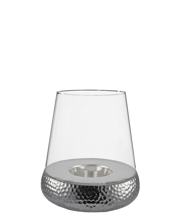Kaheku Windlicht Golf silber, 20 cm