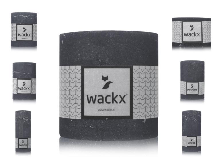 Wackx Rustic Cylinderkerzen, Slate Grey, diverse Größen