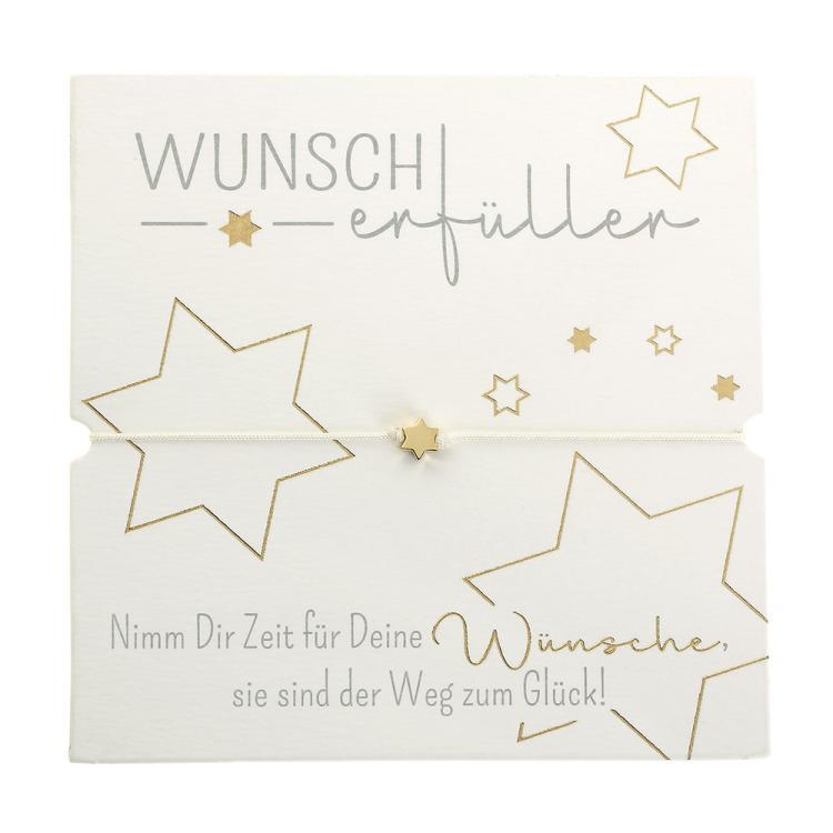 Armband Wunscherfüller 'Stern' weiss/gold, 605997