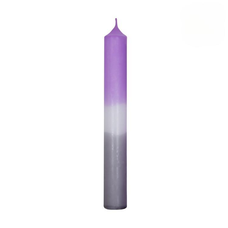 Kerzenfarm DipDye Stabkerze violett-grau, 180x22, 0102T-1326