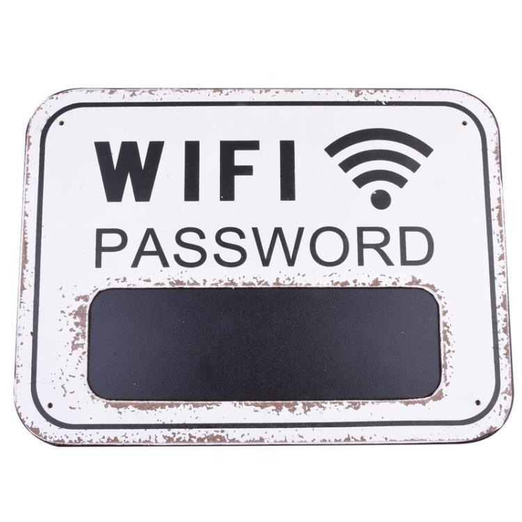 Blechschild -Wifi Password- 30x40cm weiss, 1200426