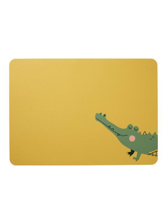Kindertischset, Croco Krokodil, kids, gelb, Lederoptik, 78811420