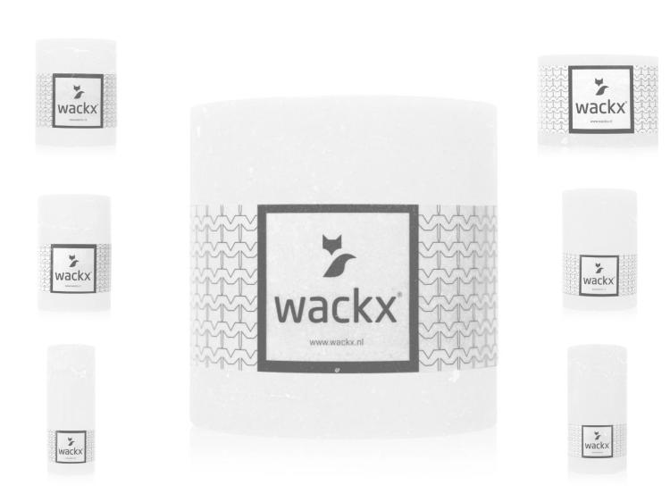Wackx Rustic Cylinderkerzen, white, diverse Größen