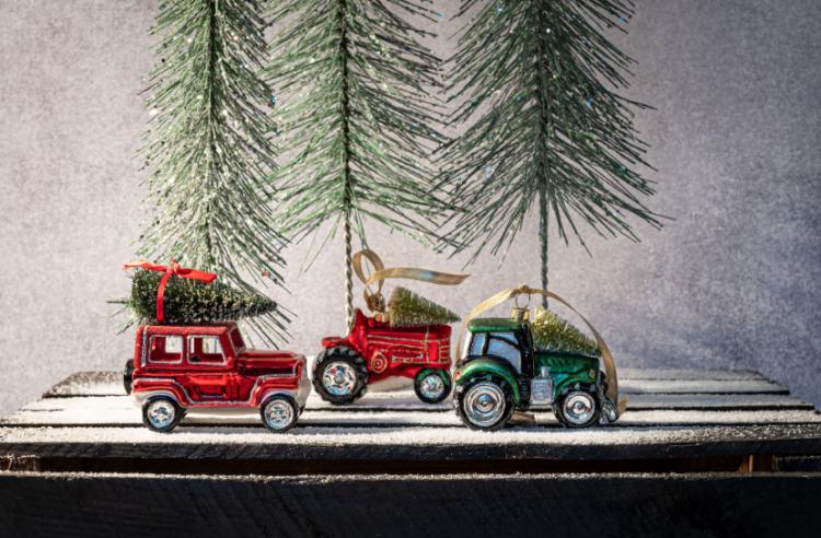 Gift Company Hänger Traktor mit Weihnachtsbaum, rot, 1138501003