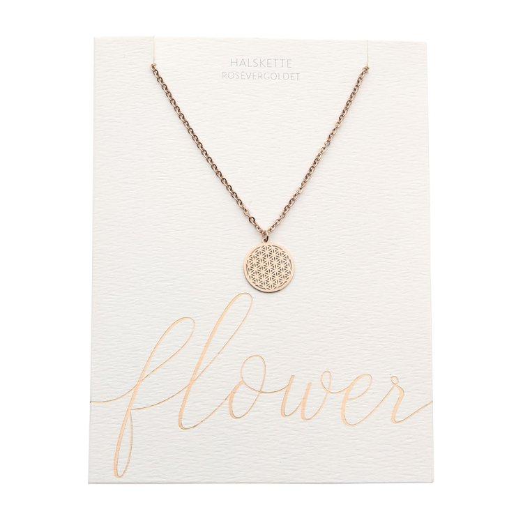 Halskette 'Blume des Lebens' rosévergoldet, 6048bl