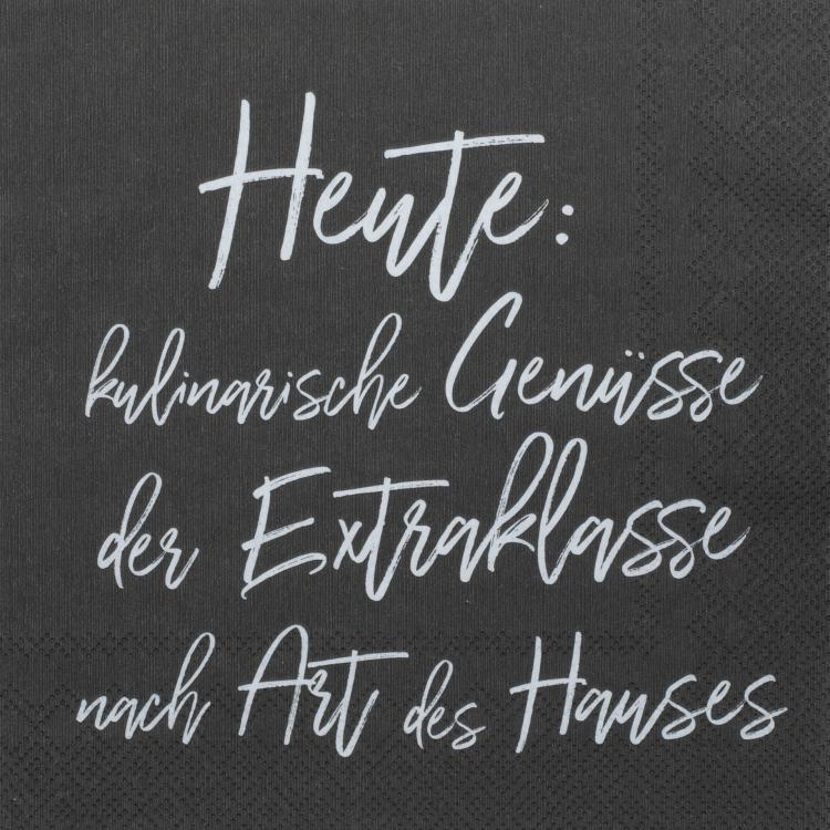 DINING Servietten 'Heute: kulinarische Genüsse', 33x33 cm, 15364