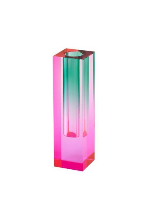 Gift Company Sari, Kristallglas, Vase H14cm, pink/grün, 1127603013