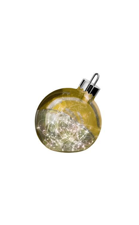LED-Dekoleuchte Ornament chrom/gold 20cm,72221