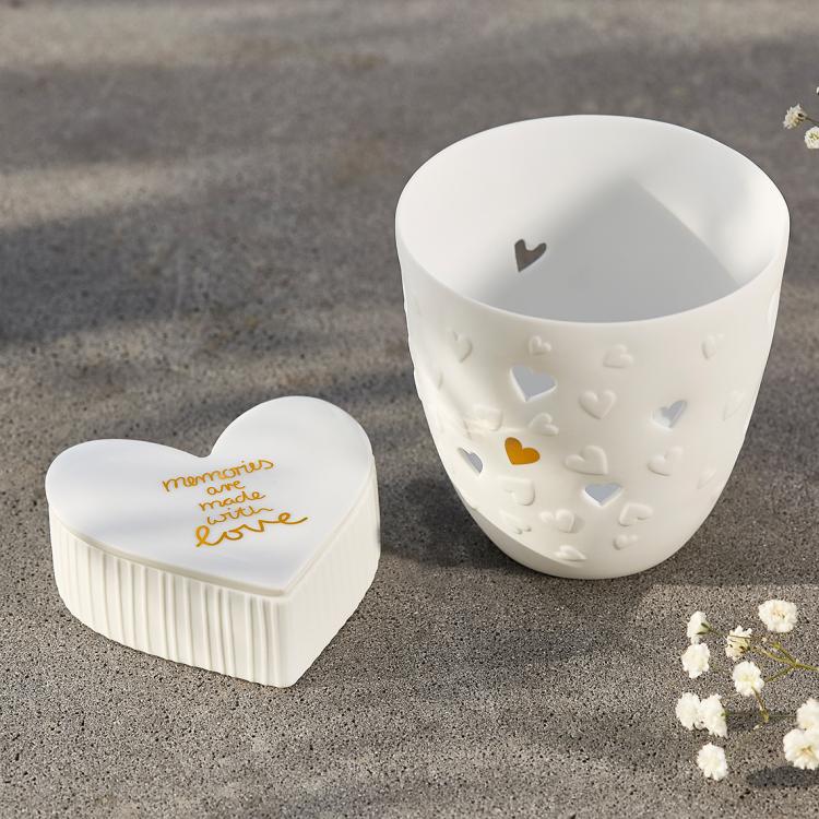Räder Poesielicht Goldene Herzen, 9,5cm