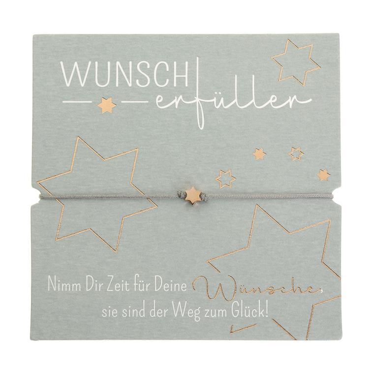 Armband Wunscherfüller 'Stern' grau/rose, 605988