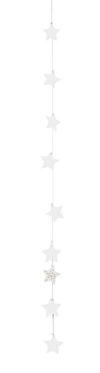 Winterzeitkette Sterne, Porzellan, 90 cm, 90450
