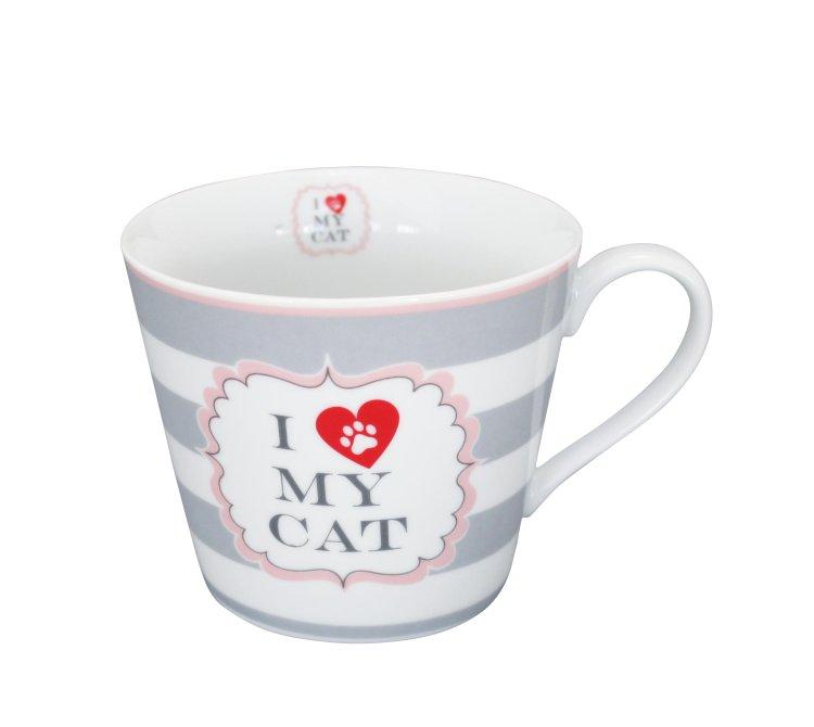 HAPPY CUP 197, Cat with stripes