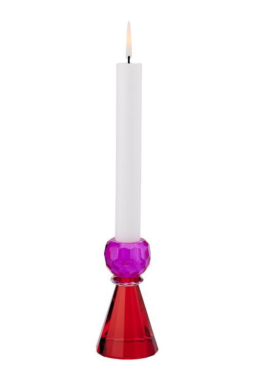Sari, Kristallglas Kerzenhalter 11,5 cm Kugel pink/rot, 1093701013