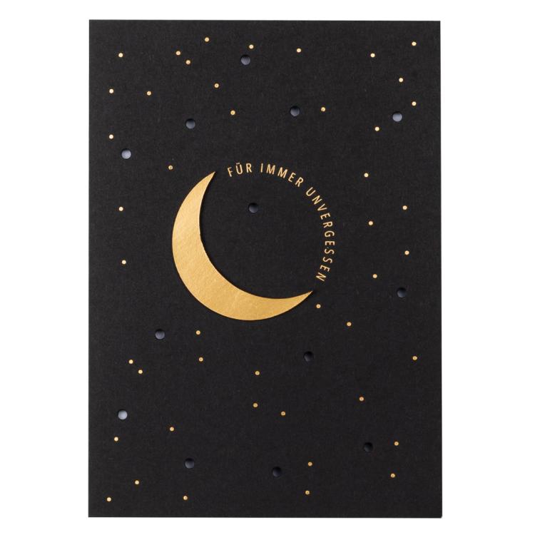 Räder Trauerkarte Sternenhimmel Für immer unvergessen, Mond, 71056