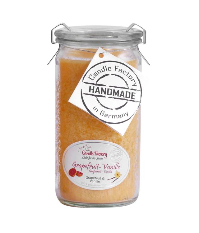 Mini-Jumbo Duftkerze im Weckglas, Grapefruit-Vanille, 307034