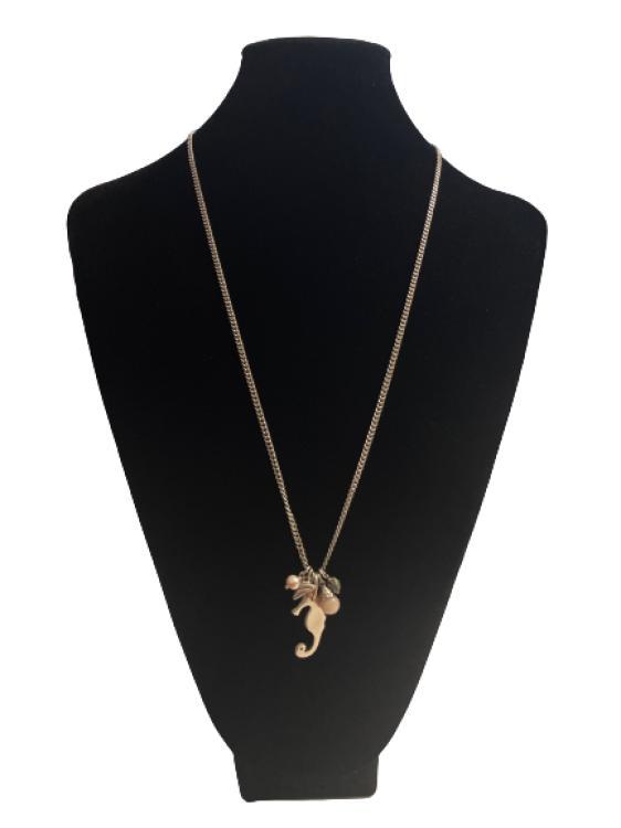 Halskette 1140 RG, rosegold, Seepferdchen Anhänger