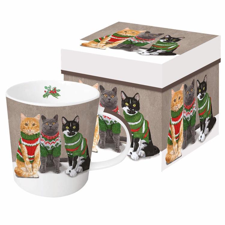 Sweater Cats Trend Mug Becher Katzen im Strickpullover ,  360301426