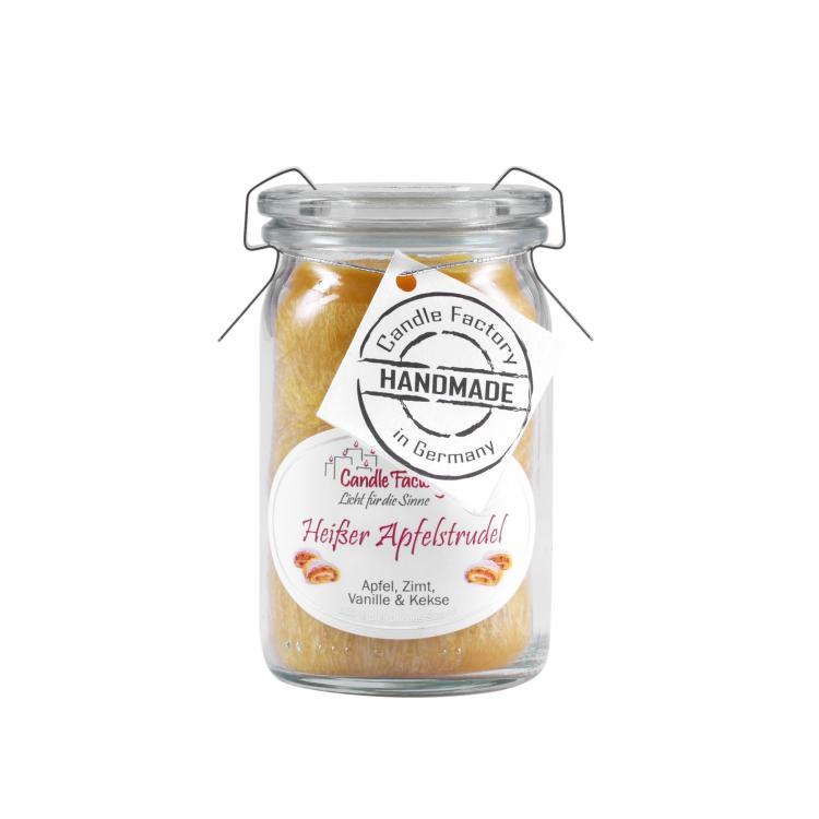 Candle Factory Baby-Jumbo Duftkerze im Weckglas, Heißer Apfelstrudel, 308-063