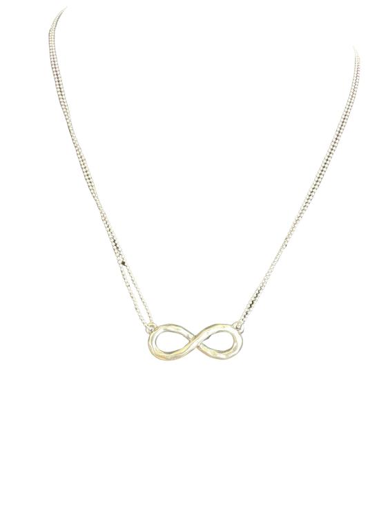 Hultquist Halskette, Infinity, versilbert mit Unendlichkeitssymbol, 0517S