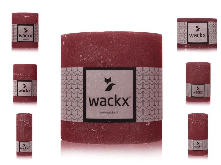 Wackx Rustic Cylinderkerzen, Rubin red, diverse Größen