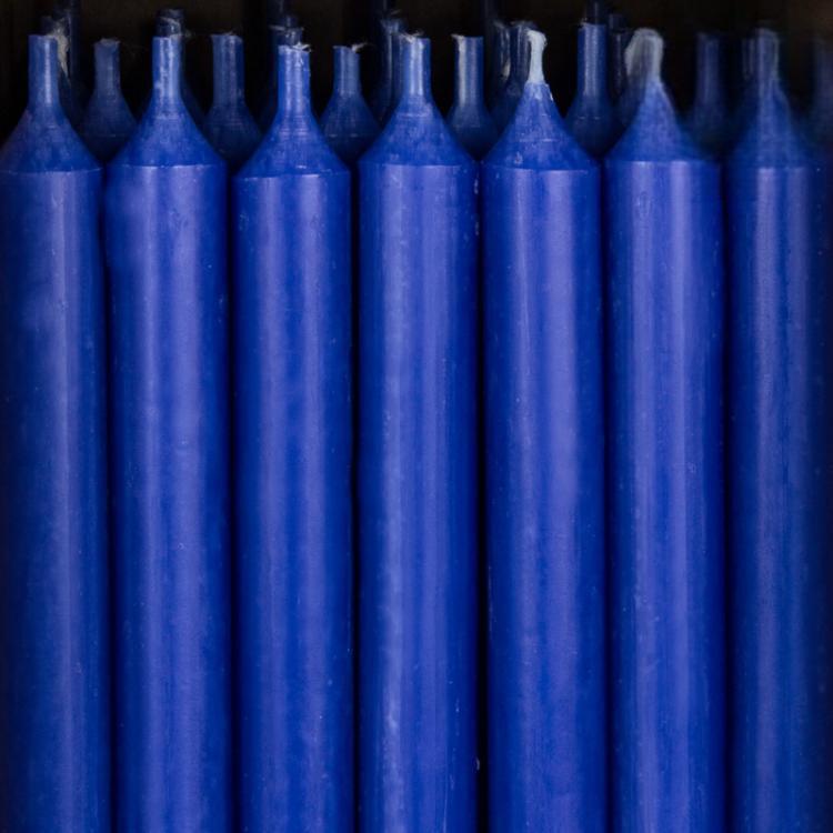 Kerzenfarm, 10x Stabkerze 110x13mm, blau 010715b