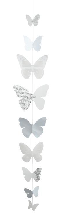 LIVING Große Schmetterlingskette bedruckt, ca. 110 cm, 16341