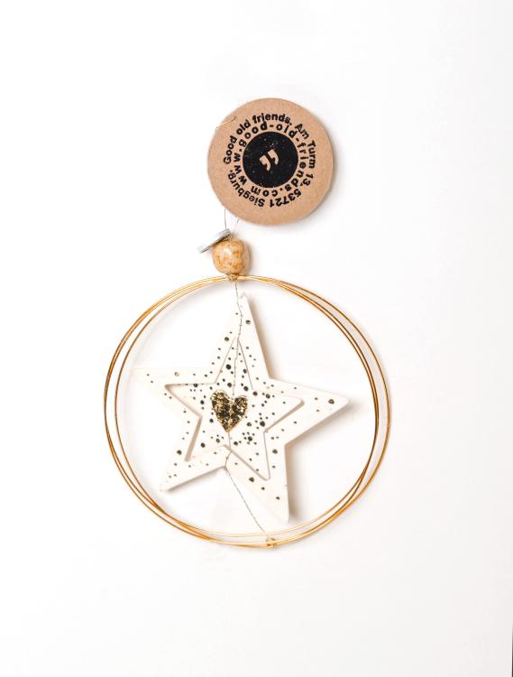 Good old friends Goldsternornamnente, Herz - Schnee