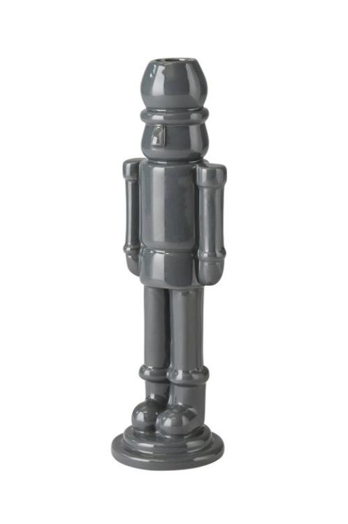 Gift Company Kerzenhalter Schiaccianoci (Nussknacker), dunkelgrau 25cm