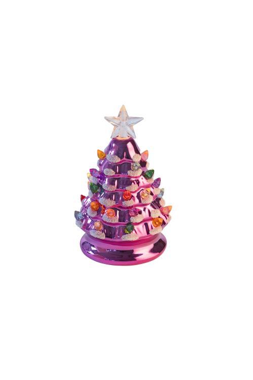 Luce, Weihnachtsbaum mit LED, S (H13,5cm), Porzellan pink 1104303013