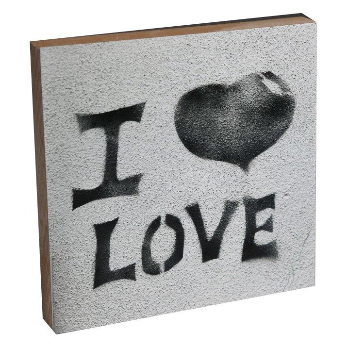  'I Love' 15x15cm