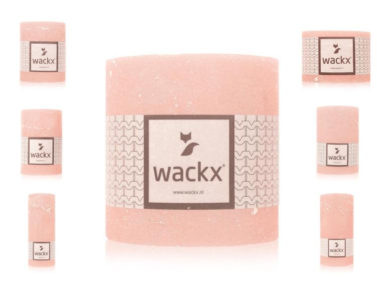 Wackx Rustic Cylinderkerzen, Salmon, diverse Größen