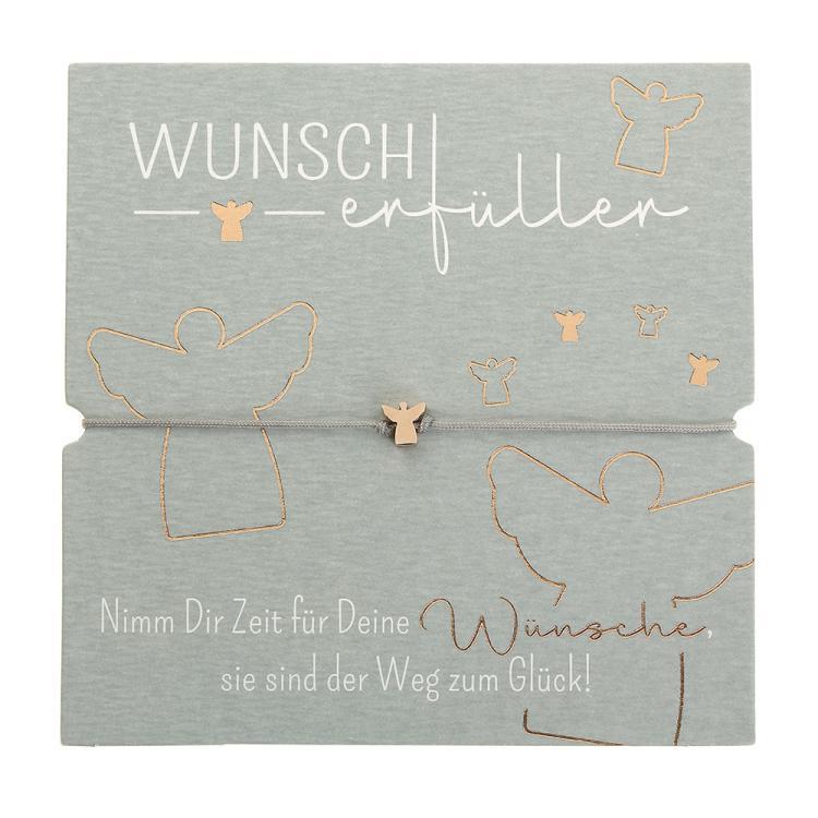 Armband Wunscherfüller 'Schutzengel' grau/rose, 605985