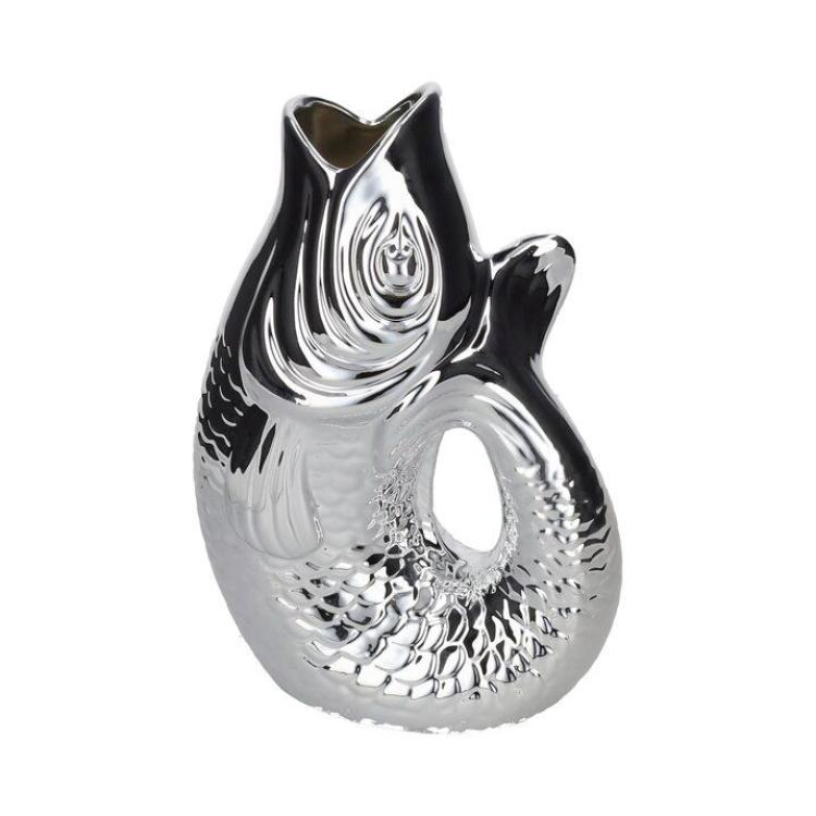 Monsieur Carafon Vase L, silber