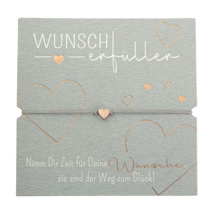 Armband Wunscherfüller 'Herz' grau/rose, 605982