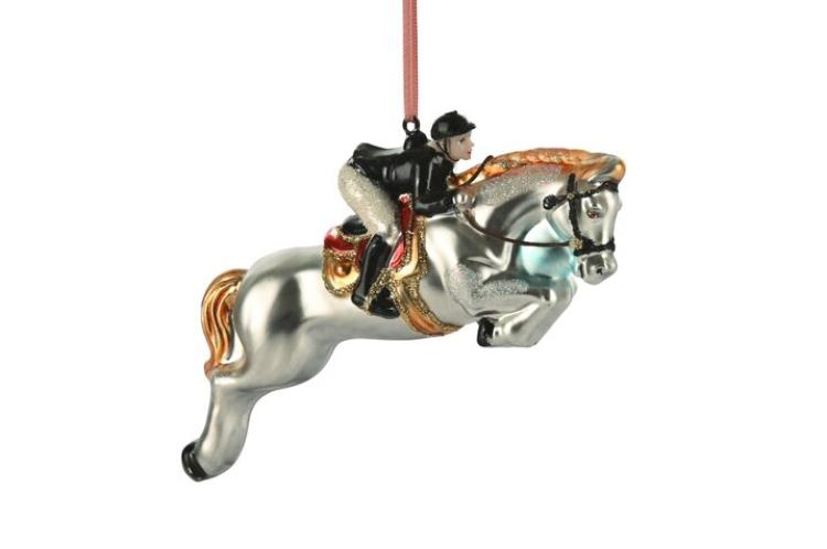 Gift Company Hänger Springreiter mit Pferd, silber , 1135501022
