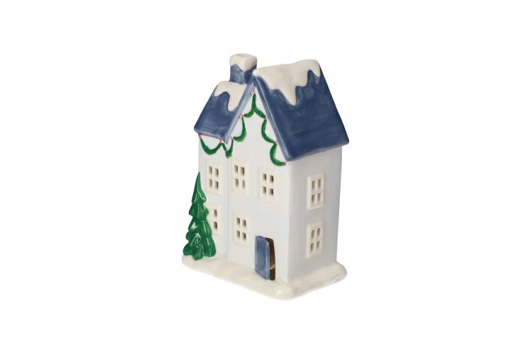 Gift Company Mignon LED Haus, blau/weiß