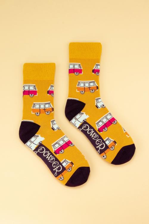 Men´s Campervan Socks, Mustard, MSOC68