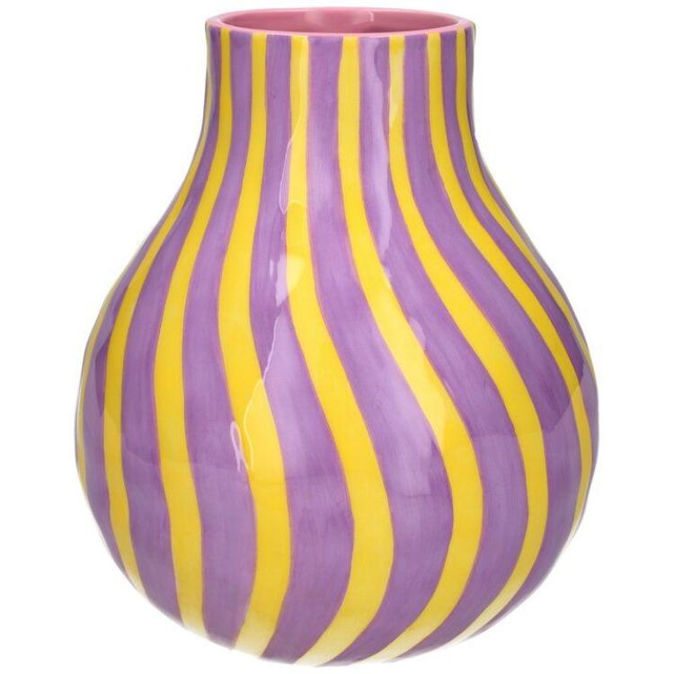 Gift Company Vase Artisan, 19,6cm, lila/gelb