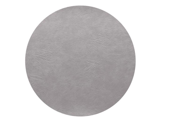 ASA Tischset rund, Vegan Leather, silver cloud, 78353076